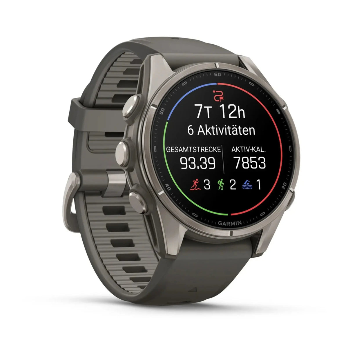 Garmin fenix 9 Kieselgrau/Titan GPS Sportuhr (43mm)