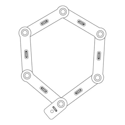 Faltschloss ABUS uGrip Bordo 5700K/100 BK SH (100cm)