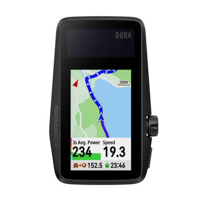 Coros Dura Frontansicht mit Navigationskarte