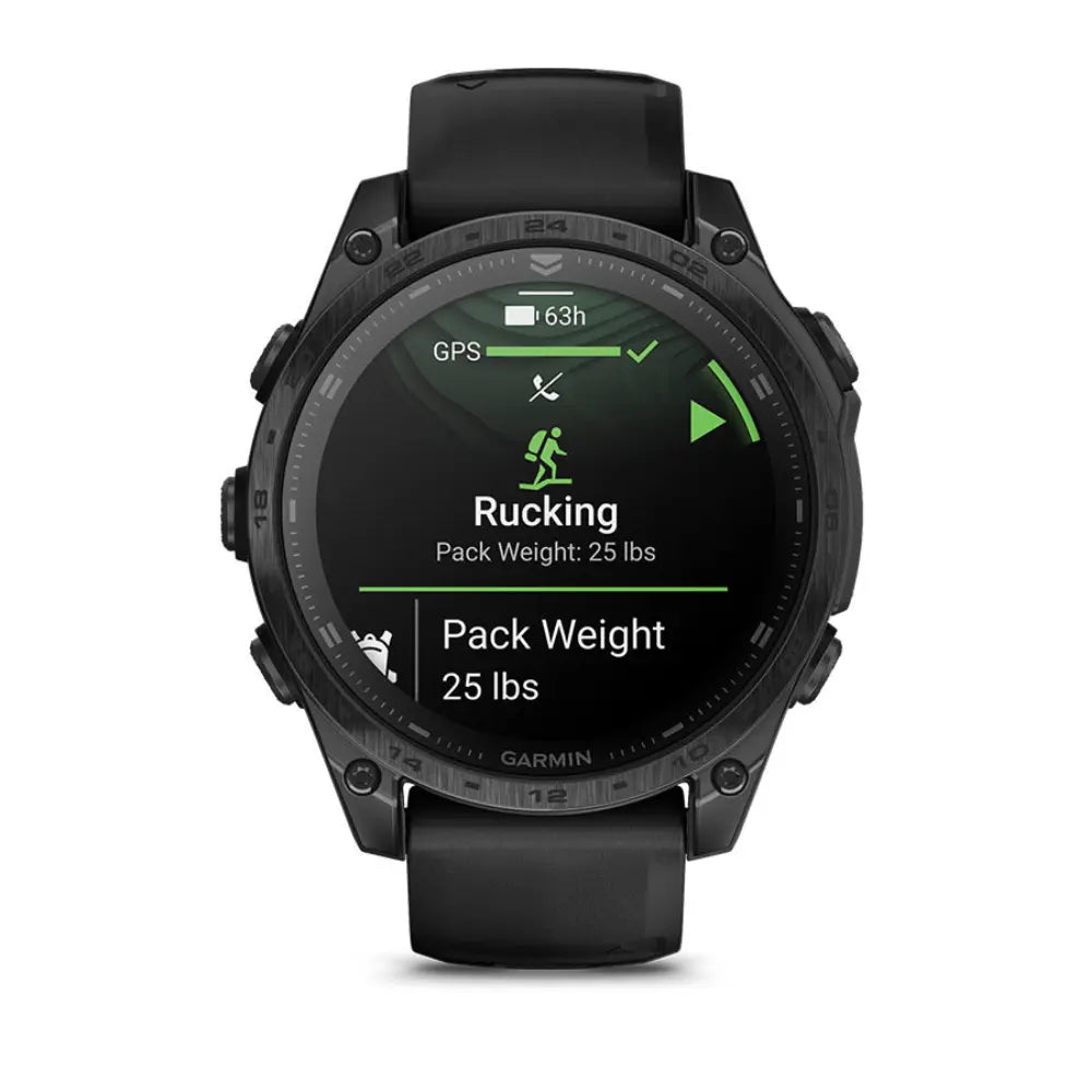 schwarze Garmin Sportuhr mit Wanderfunktion