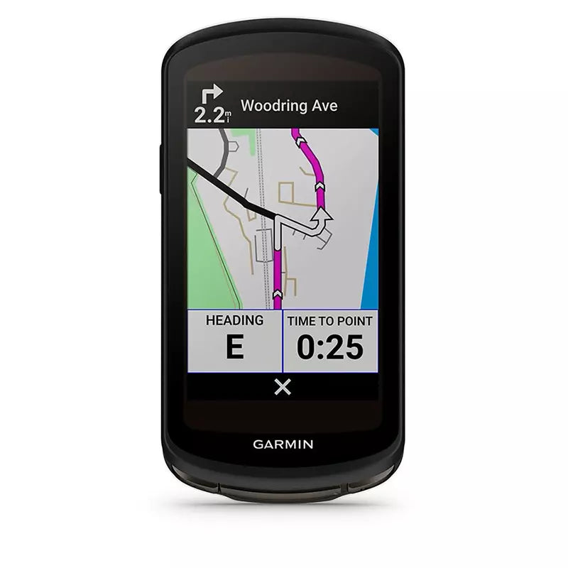 Garmin EDGE 1040 Solar Frontansicht mit Abbiegehinweisen