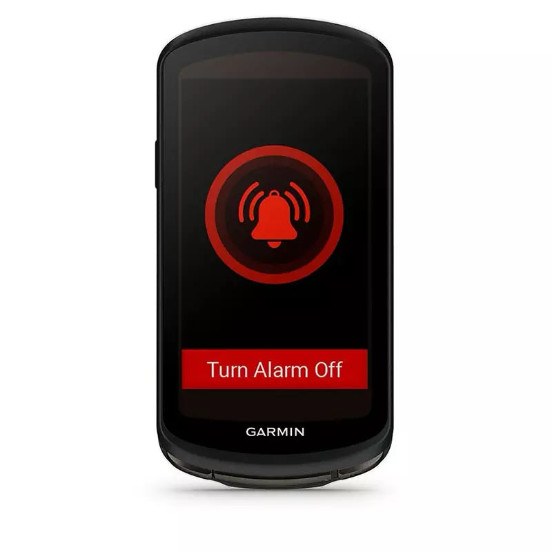 Garmin EDGE 1040 Solar Frontansicht mit Fahrradalarm gegen Diebstahl